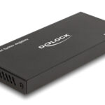DELOCK HDMI splitter 18652 με downscaler πλήκτρο, 4 σε 1, 4K/60Hz, μαύρο