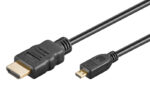 GOOBAY καλώδιο micro HDMI σε HDMI 53784 με Ethernet, 4K/60Hz, 1.5m, μαύρο - Image 2