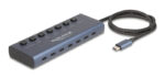 DELOCK USB-C hub 63410 με διακόπτες, 7x θυρών, 5Gbps, 20W, USB-C σύνδεση, μπλε - Image 2
