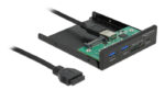 DELOCK front panel 64058, 3.5" σε USB-C, 2x USB & SD/Micro SD - Image 2