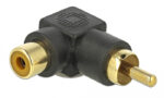 DELOCK αντάπτορας 66168 RCA αρσενικό σε RCA θηλυκό, γωνιακός, μαύρος - Image 2