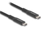 DELOCK καλώδιο USB-C 80024, 100W, 20 Gbps, 1m, USB4, E-Marker, μαύρο - Image 2