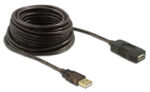 DELOCK καλώδιο USB 2.0 αρσενικό σε θηλυκό 82446, active, 10m, μαύρο - Image 2