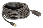 DELOCK καλώδιο USB 2.0 αρσενικό σε θηλυκό 82689, active, 15m, μαύρο - Image 2