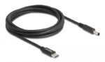 DELOCK καλώδιο τροφοδοσίας laptop 87974, USB-C σε Dell 4.5x3mm, 1.5m, μαύρο - Image 2