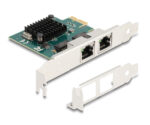 DELOCK κάρτα επέκτασης PCIe x1 σε 2x RJ45 Gigabit 88205, 1000Mbps - Image 2