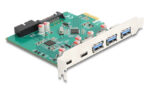 DELOCK κάρτα επέκτασης PCIe x1 σε 3x USB/2x USB-C/19-pin 90109, 5Gbps - Image 2