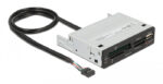 DELOCK USB 9-pin card reader 91708, CF/SD/XD/MS/Micro SD/USB, 3.5" bay - Image 2