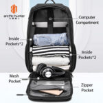 ARCTIC HUNTER τσάντα πλάτης B00461 με θήκη laptop 15.6", 25L, μαύρη - Image 2