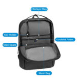 ARCTIC HUNTER τσάντα πλάτης B00574 με θήκη laptop 15.6", 10L, μαύρη - Image 2
