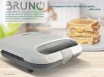 BRUNO τοστιέρα BRN-0164, 2 θέσεων, 800W, αντικολλητικές πλάκες, λευκή - Image 2