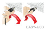 POWERTECH καλώδιο USB σε USB Micro CAB-U132, 90°, Easy USB, 0.5m, μαύρο - Image 2