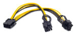 POWERTECH καλώδιο EPS 12V 8pin (F) σε 2x PCIe 8pin (6+2) CAB-W035, 20cm - Image 2