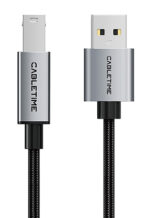 CABLETIME καλώδιο USB σε USB Type B CT-AMBM1, 480Mbps, 5m, μαύρο - Image 2