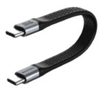 CABLETIME καλώδιο USB-C CT-FU4-AG, flat, 240W, 40Gbps, 8K/60Hz, USB4, 0.15m, μαύρο - Image 2