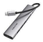 CABLETIME docking station CT-HBP2-AG7, 7 θυρών, USB-C, 4K, 100W, γκρι - Image 2