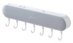 ECOCO κρεμάστρα κουζίνας E2027 με 7 γάντζους, 3.8x6x30cm, γκρι - Image 2