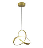 POWERTECH LED φωτιστικό οροφής HLL-0122, 15W, 4000K, Φ22cm x 1m, χρυσό - Image 2