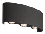 POWERTECH LED φωτιστικό τοίχου HLL-0161, 6W, 4000K, 510lm, IP65, μαύρο - Image 2