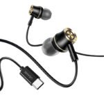 USAMS earphones με μικρόφωνο US-SJ482, USB-C σύνδεση, Φ10mm, 1.2m, μαύρα - Image 2