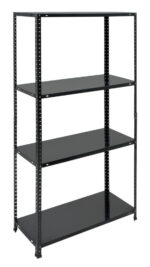 HOME USE μεταλλική ραφιέρα HUH-0200 με 4 ράφια, 75x30x150cm, μαύρη - Image 2