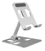 POWERTECH μεταλλική βάση smartphone/tablet PT-1159, 10", foldable, ασημί - Image 2