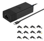 POWERTECH φορτιστής laptop PT-1256 με 12 βύσματα, USB-C PD, 90W, μαύρος - Image 2