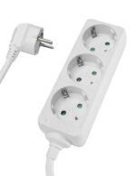 POWERTECH πολύπριζο PT-868, 3x schuko, 16A, 1.5m, λευκό - Image 2