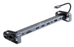 POWERTECH docking station PTR-0152, 10 θυρών, βάση laptop, USB-C, γκρι - Image 2