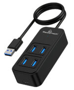 POWERTECH USB 3.2 hub PTR-0157, 4x θυρών, 5Gbps, USB σύνδεση, 1m, μαύρο - Image 2