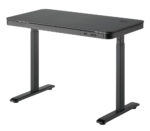 BRATECK ηλεκτρικό γραφείο S08-22DSWW με συρτάρι, 118x60x72~120cm, μαύρο - Image 2