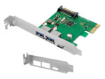 POWERTECH κάρτα επέκτασης PCIe σε 2x USB & 1x USB-C ST627, 5Gbps, 66x68mm - Image 2