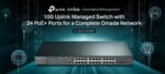 TP-LINK L2+ Managed Switch TL-SG3428XMP, 24x PoE+, 4x SFP+, Ver. 2.0 - Image 2