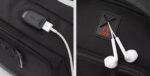 ARCTIC HUNTER τσάντα Crossbody XB00100, USB, 5L, μαύρη - Image 2