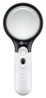 GOOBAY μεγεθυντικός φακός χειρός 41255 με φωτισμό LED, 1.75x & 12.25x