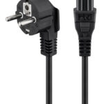 GOOBAY καλώδιο τροφοδοσίας 44877, γωνιακό, 0.75mm², 3m, μαύρο