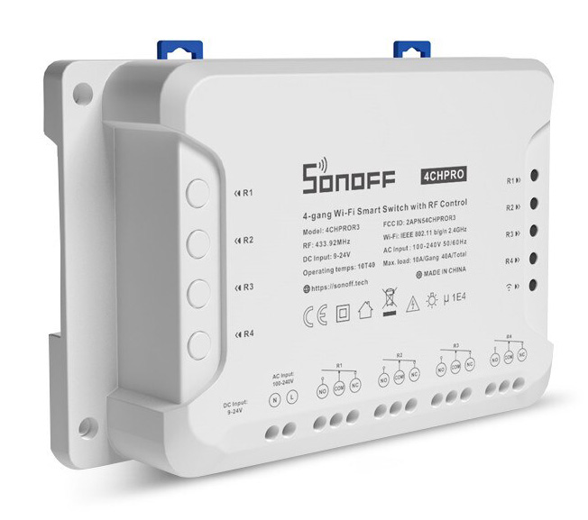 4CHPROR3 SONOFF Smart Διακόπτης 4CH PRO R3, 4 θέσεων, 40A, RF control, λευκός - Image 1