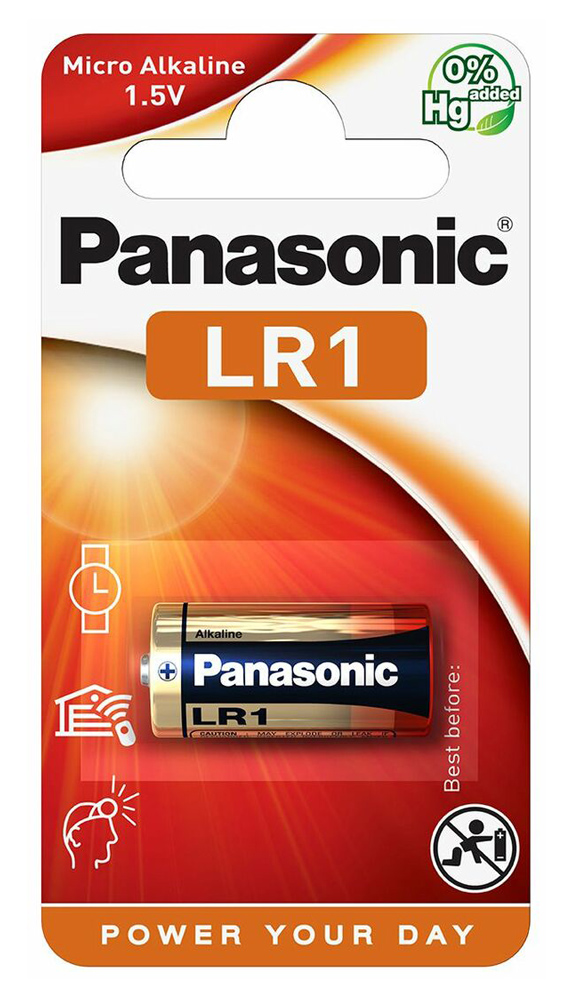 5019068592551 PANASONIC αλκαλική μπαταρία, Lady/LR1, 1.5V, 1τμχ - Image 1