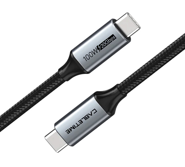 5210131058282 CABLETIME καλώδιο USB-C CT-CMCM2, USB 3.1, 100W, 20Gbps, 4K, 1.5m, μαύρο - Image 1