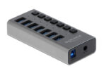 DELOCK USB hub 63669 με διακόπτες, 7x θυρών, 5Gbps, γκρι