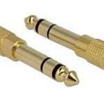 DELOCK αντάπτορας 6.35mm σε 3.5mm 65361, μεταλλικός, gold plated