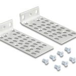 DELOCK σετ βάσεις τοποθέτησης για rack 66236, ασημί, 2τμχ