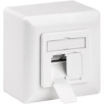 GOOBAY επιτοίχια πρίζα CAT 6 68244, 2x RJ45, 80x80mm, λευκή