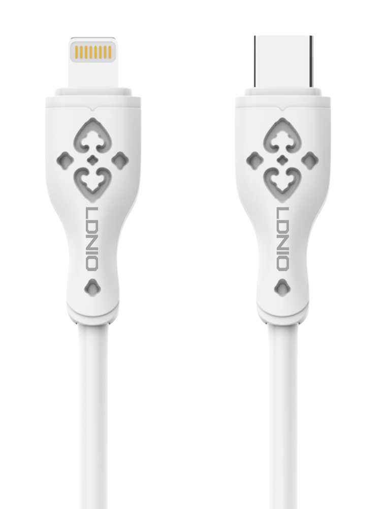 6933138601389 LDNIO καλώδιο Lightning σε USB-C LC812I, 30W PD, 2m, λευκό - Image 1