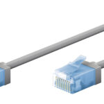 GOOBAY καλώδιο δικτύου 74222, CAT 6A U/UTP, ultra slim, copper, 500MHz, 1m, γκρι