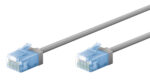 GOOBAY καλώδιο δικτύου 74222, CAT 6A U/UTP, ultra slim, copper, 500MHz, 1m, γκρι