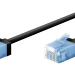 GOOBAY καλώδιο δικτύου 74233, CAT 6A U/UTP, ultra slim, copper, 500MHz, 1m, μαύρο