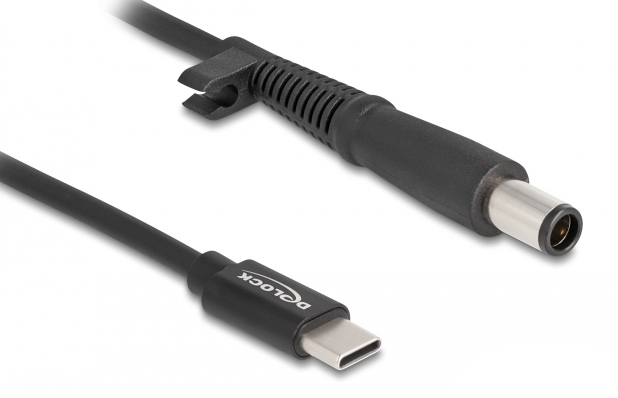 87972 DELOCK καλώδιο τροφοδοσίας 87972, USB-C σε HP 7.4x5.0mm, 1.5m, μαύρο - Image 1