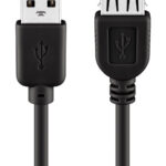 GOOBAY καλώδιο USB 2.0 σε USB (F) 93601, copper, 5m, μαύρο