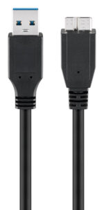 GOOBAY καλώδιο USB 3.0 σε USB 3.0 micro Τype B 95026, 1.8m, μαύρο